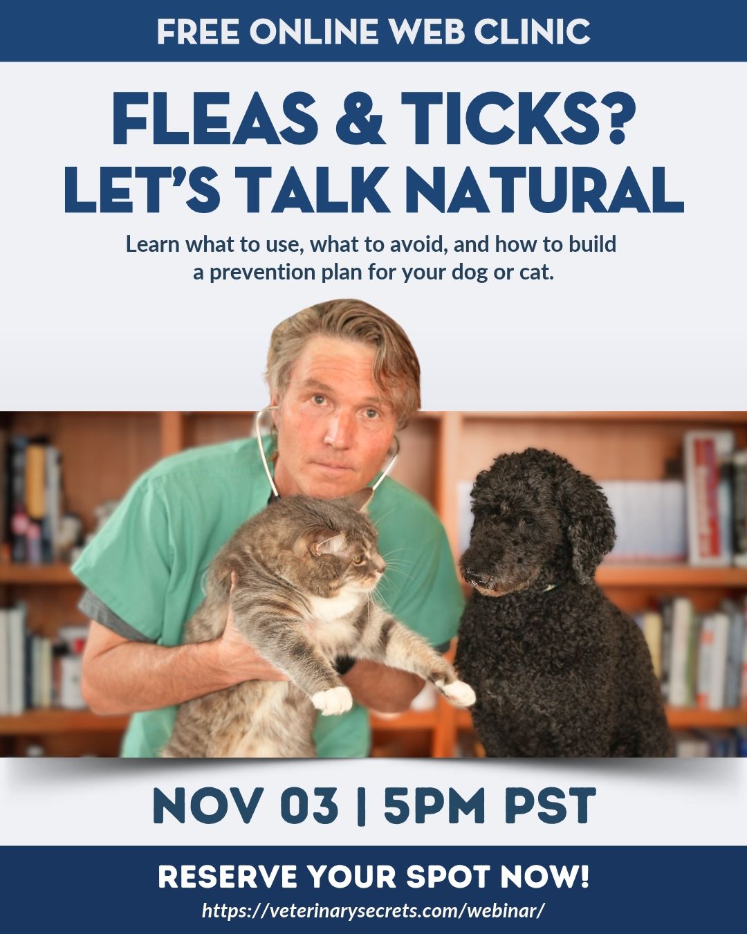 Webinar graphic for Free Dog and Cat Health Webinar