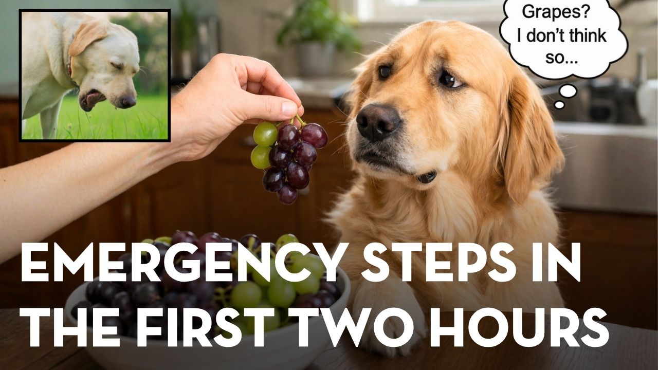 Dog Ate Grapes or Raisins? Signs, Vomiting Protocol, and Vet Timeline